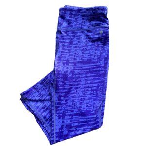 Purple cropped athletic leggings